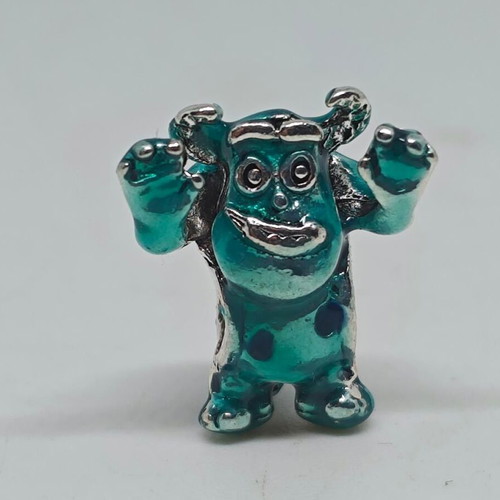 Disney Pixar Sulley Charm S925 Silver with Enamel, like new