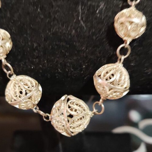 Traditional silver necklace handmade like new
