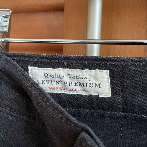 Levi's 501 Original Premium black denim like new, size W25 L26