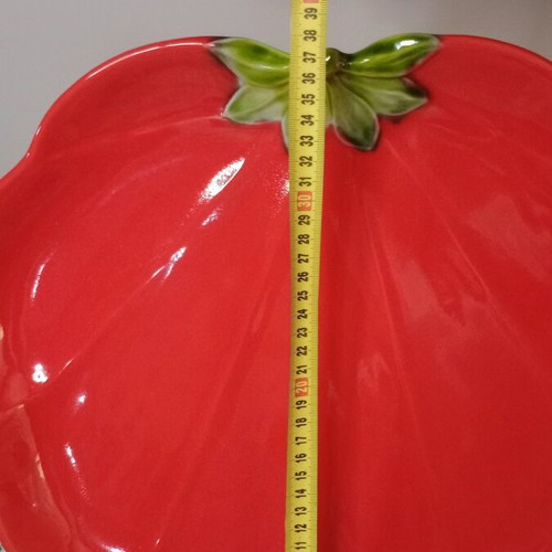 Italian ceramic serving platter large tomato shape new