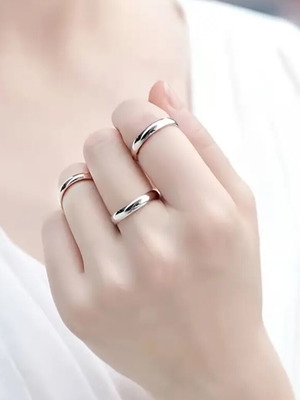 Silver wedding ring 925 new, size 9