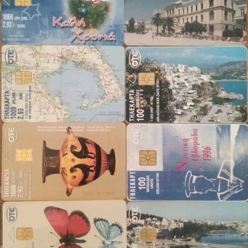 Phone cards used, pack of 36, 1996-2005