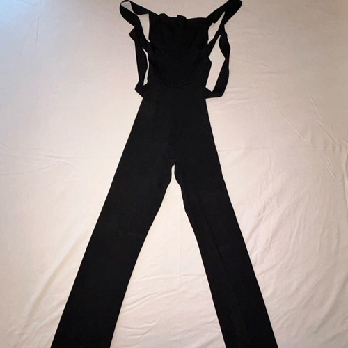 Bershka slim knitted jumpsuit like new, black, size XS