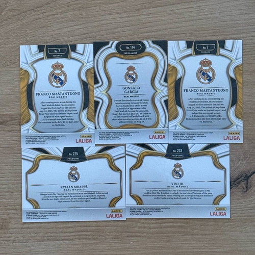 Select Panini La Liga Real Madrid cards like new, set of 5