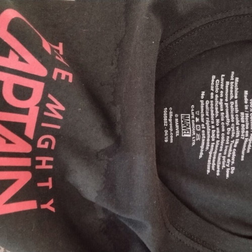 Marvel The Mighty Captain Marvel T-shirt Large new, black cotton