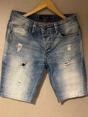 Denim bermuda shorts like new, blue