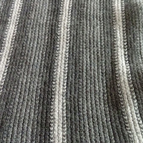 Unisex knitted striped scarf with fringes like new