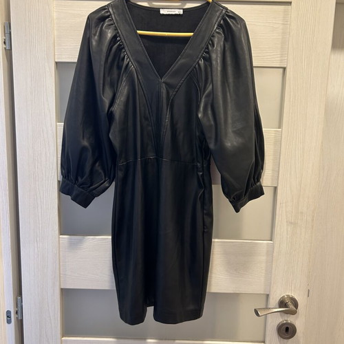 Reserved black faux leather dress size XS like new