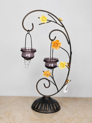 Metal tealight candle holder 42x22cm new