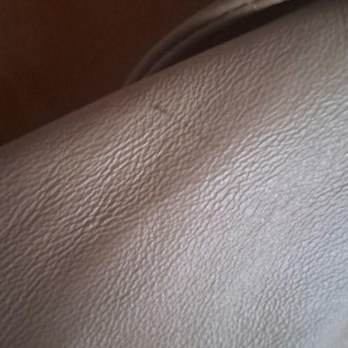 Leather jacket beige caramel XXL used, Leder brand