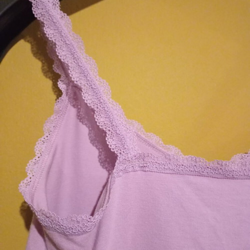 Marks and Spencer sleeveless top with elastic lace, light lilac