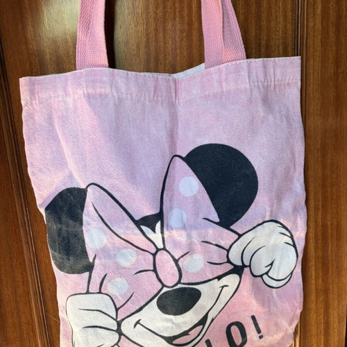 Fabric shoulder bag pink used with design
