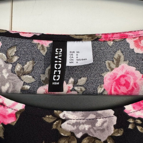 Mini floral dress H&M like new, multicolor, size S