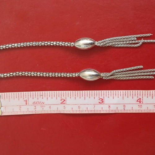 925 silver set with 11 cm earrings and 44 cm chain