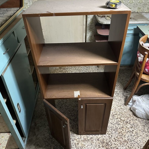 Storage furniture used, suitable for bathroom without back