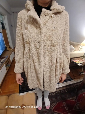 Attrattivo synthetic fur size S like new, beige
