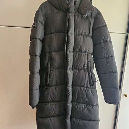 Superdry longline puffer like new, gray, size M