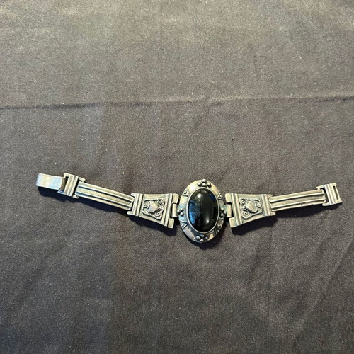 Vintage 925 silver set bracelet and clip-on earrings used