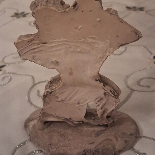 Vintage cherub figurine used, resin decoration