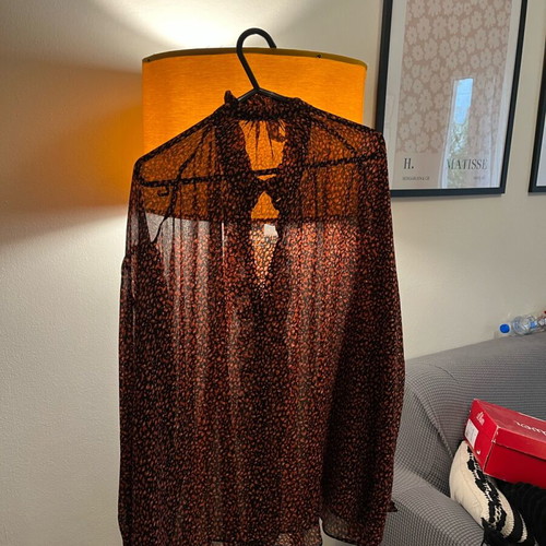 Mango Sheer Shirt Like New, Size XS, Multicolor