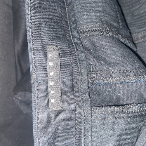 Sisley cotton chino pants black 3/4 size S/M like new