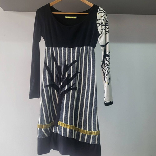 Heel dress black and gray like new, size S