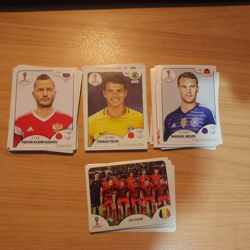 Panini Russia 2018 sticker lot, approx. 40+ with black backs