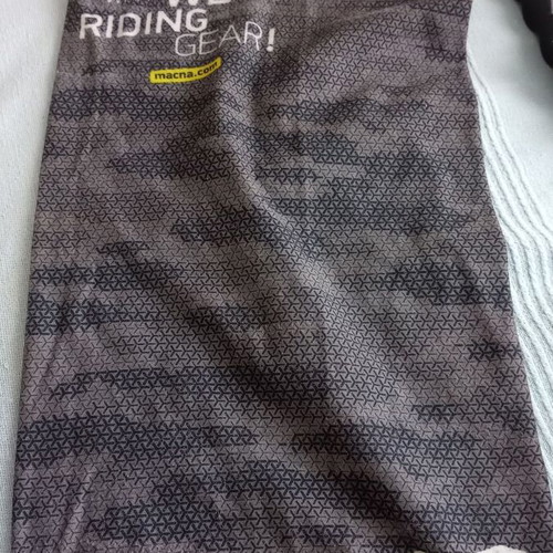 Macna motorcycle scarf used, gray and yellow