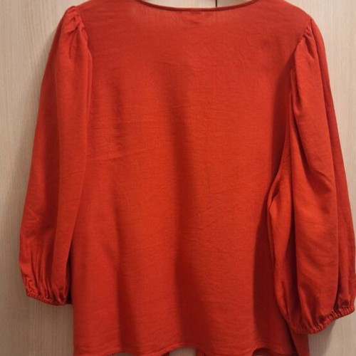 H&M Red Linen Blouse like new, size L