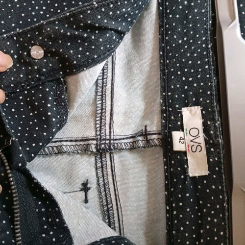 Women's black polka dot OVS pants size 42 used