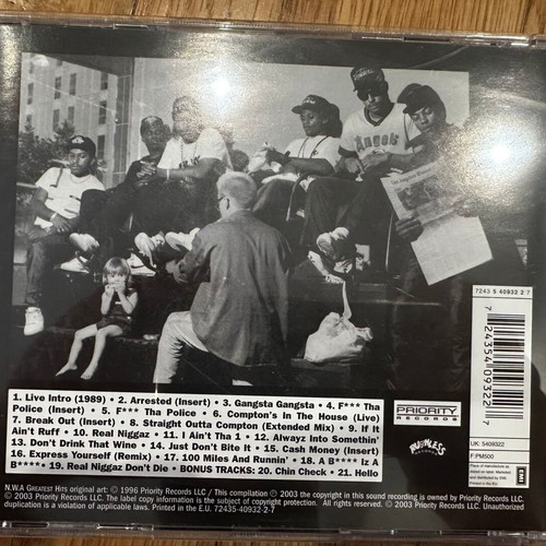 N.W.A Greatest Hits CD, hip-hop