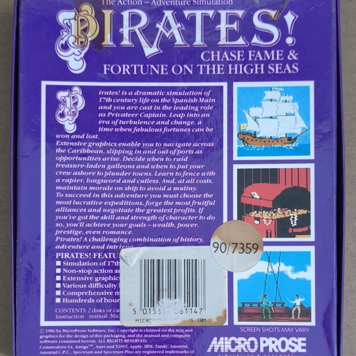 Pirates used PC game MicroProse without manual