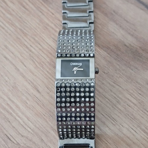 Morgan de Toi MB62B women's watch like new with metal bracelet and rhinestones