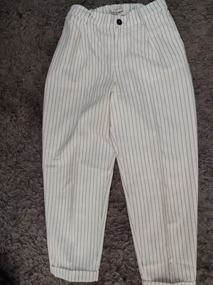 Pull & Bear white striped pants, size L