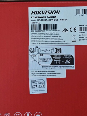 Hikvision DS-2DE2A404IW-DE3/W(C0)(S6)(C) IP Wi-Fi surveillance camera Full HD+ 4MP waterproof new