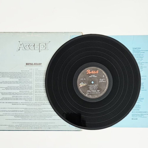 Accept Metal Heart vinyl LP used, Greek edition 1985