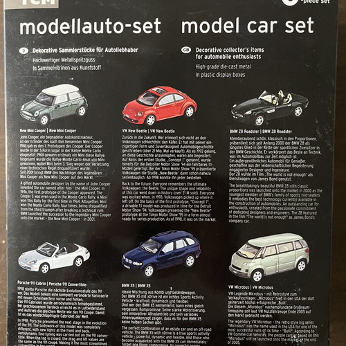 TCM Model Car Set like new, 6 metal collectible cars