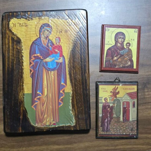 Set of religious icons used