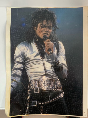 Michael Jackson A3 poster used with visible signs of wear
