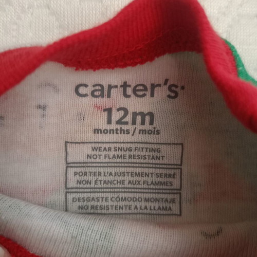 Carter's Christmas Pajamas size 12 months, 100% cotton like new