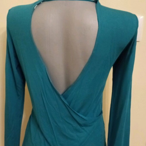 Turtleneck with open back used, size S
