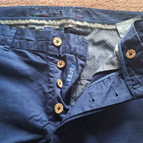 Men's blue cotton pants like new, size M, Richport
