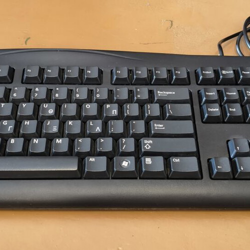 Microsoft Wired Keyboard 200 used, bilingual Greek and English