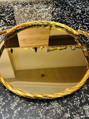 Cristian Dior gold large brass tray like new, authentic