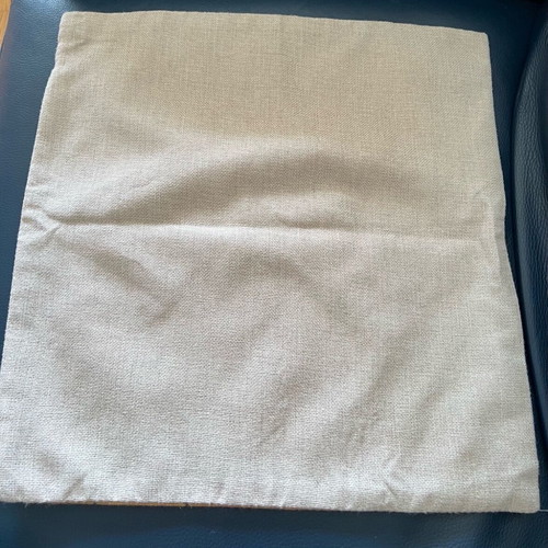 Cushion cover for sofa 45x45 used, mustard with floral pattern