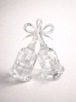 Glass decorative bells new, height 12cm