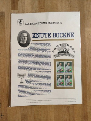 Γραμματόσημα KNUTE ROCKNE USA