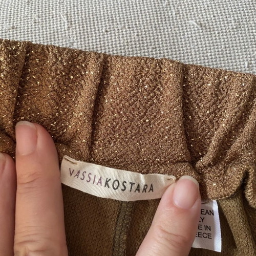 Vassia Kostara shorts like new, gold with strass