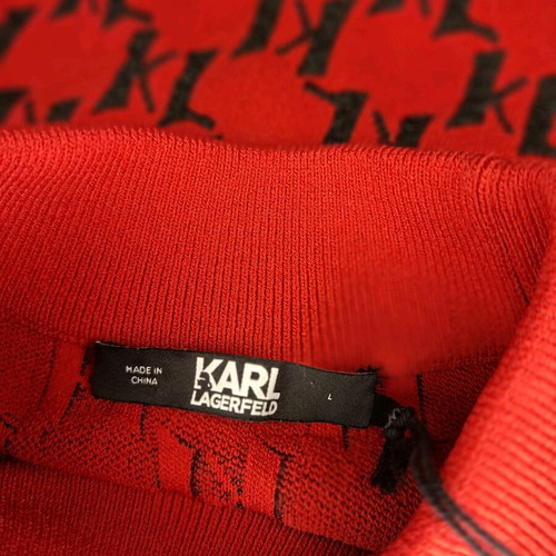 Red knitted Karl Lagerfeld sweater Large new