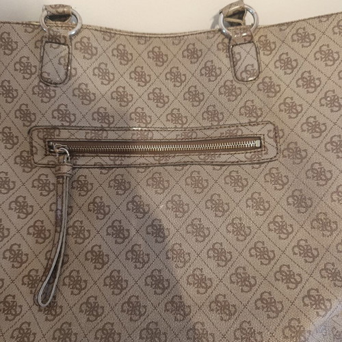 Guess large shoulder bag used, brown beige